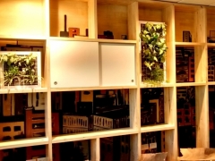 Biblioteca en madera maciza de Álamo en Apex